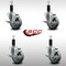 Service Caster 3.5'' SS Gray Poly Swivel 1-1/8'' Expanding Stem Caster Set with Brake, 4PK SCC-SSEX20S3514-PPUB-TLB-118-4 - alternate 3